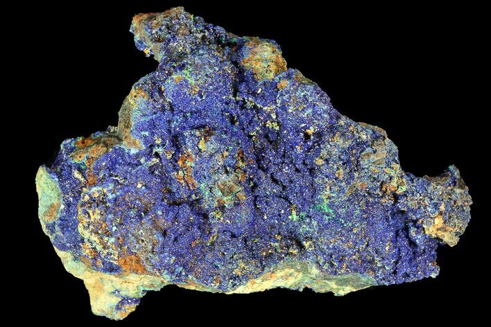 Sparkling Azurite and Malachite Crystal Cluster - Morocco #74379